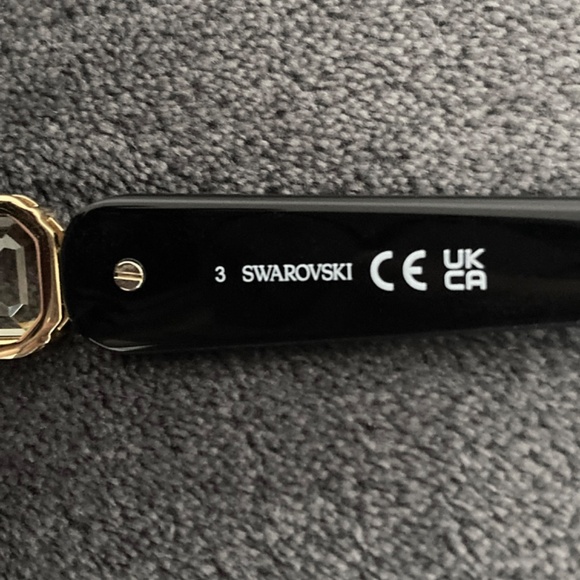 Oversized Swarovski Sunglasses SK 351 01A - Black Frame With Dark Gray Lenses - Picture 8 of 10